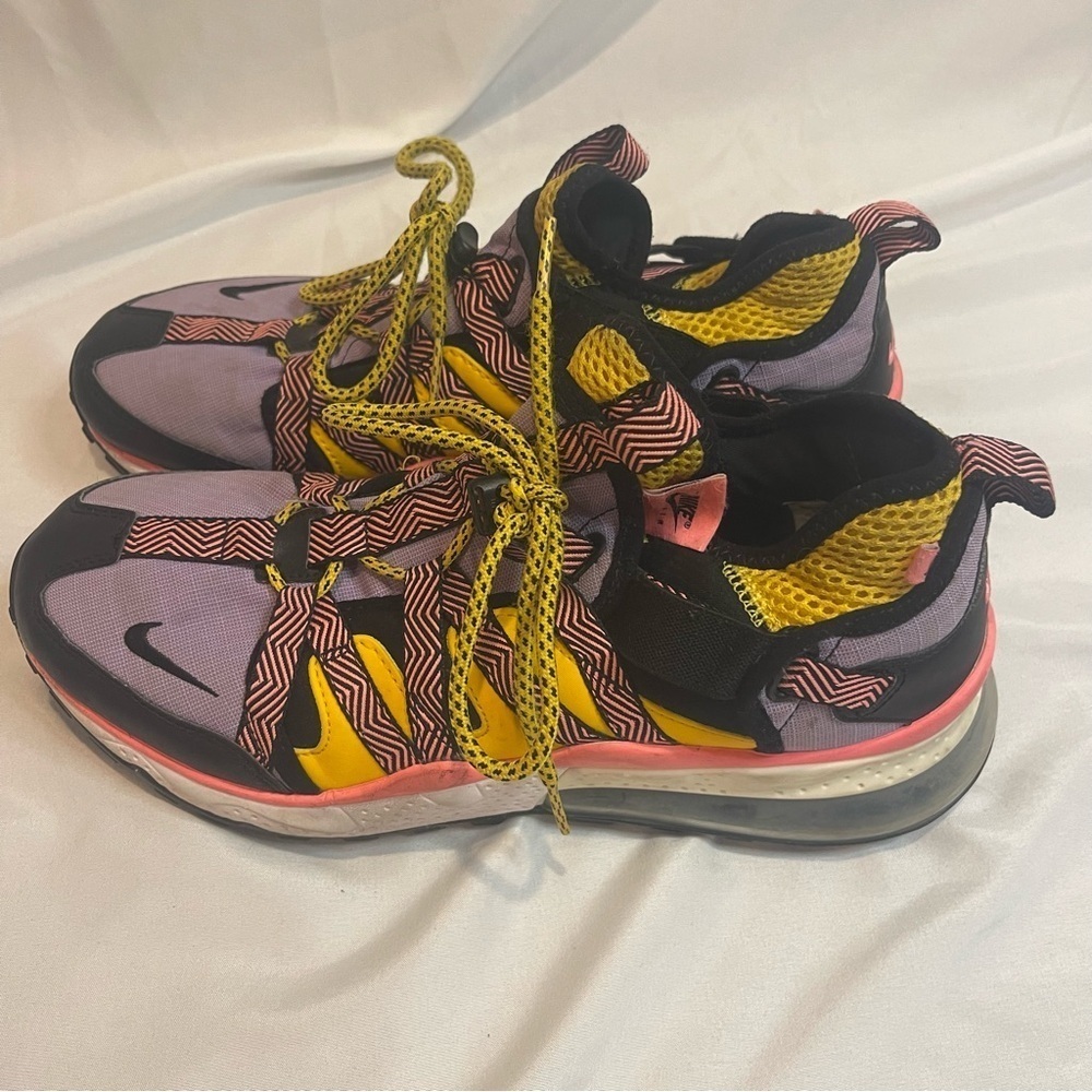 Nike Air Max 270 Bowfin Black Atomic Violet Amarillo Size 9.5 - Picture 6 of 10